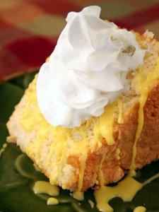 Touch of Lemon Sponge Cake 1 1/4 cup cake or pastry flour 1 teaspoon baking soda 1/2 teaspoon salt 6 large eggs 1/2 cup milk 1 tablespoon lemon zest 1 teaspoon vanilla 1 cup granulated sugar 1/2 cup