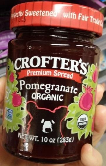 regulator (citric acid) Pickled cucumber Ingredients: Organic pomegranate concentrate, organic