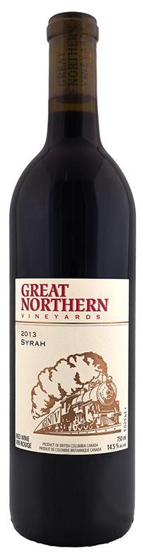 95% Syrah, 5% Viognier Winemakers Andrew Watts Vineyards Great Northern Vineyards is located on the bench above the Similkameen River in Cawston, in the Similkameen Valley.