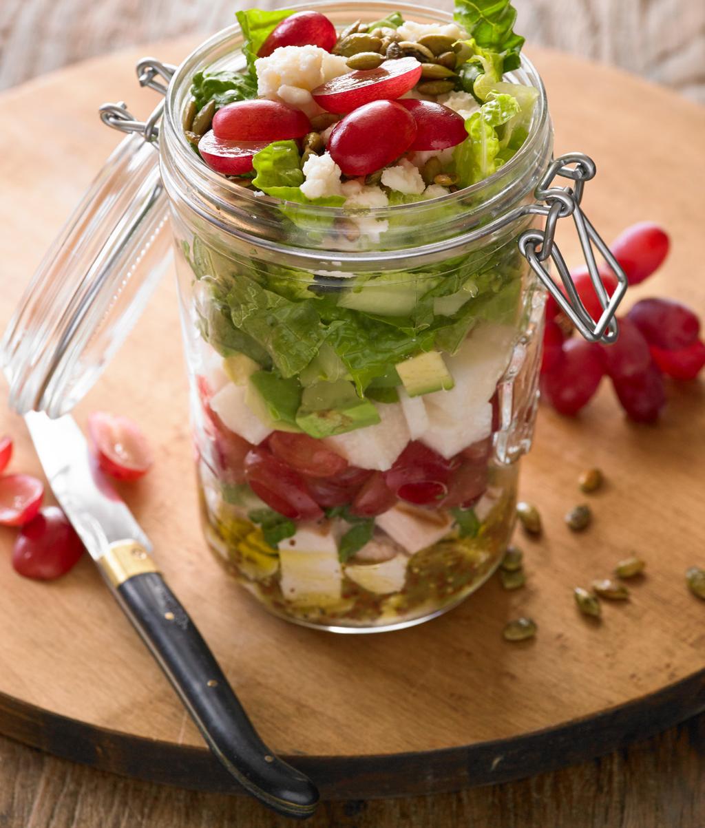 Layered Latin Salad Jars Makes 4 servings Shake and serve this salad is ready to go!