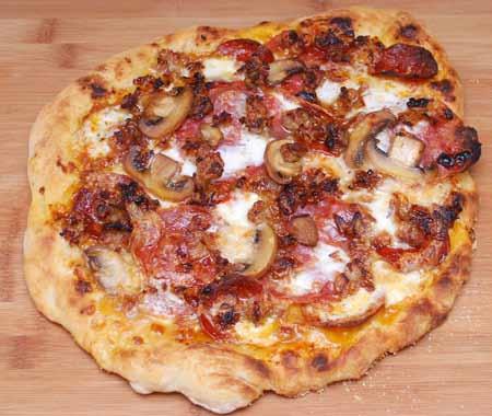 11 7 This is a classic American pizza tomato sauce, pepperoni, Italian sausage, salami,