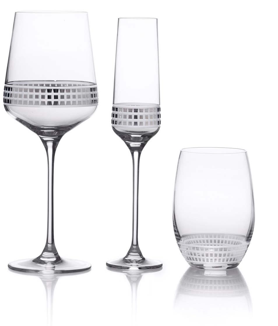 Mikasa Talia Platinum Mikasa Talia Platinum is a striking stemware collection that features a cut grid pattern with platinum accents that make a bold statement for dining and entertaining.