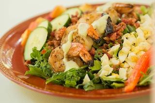DO-AHEAD TIP: Prepare shrimp, bacon and eggs.