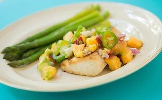 Pan-Seared Fish with Avocado Chutney Recipe 3 Serves 4 4 (6-oz.