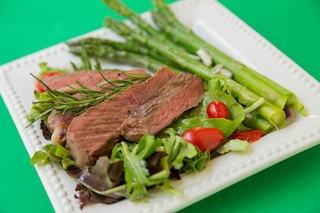 DO-AHEAD TIP: Marinate lamb for 3 hours (see recipe). Grilled Rosemary Lamb and Asparagus Recipe 5 Serves 4 1 (2-lb.