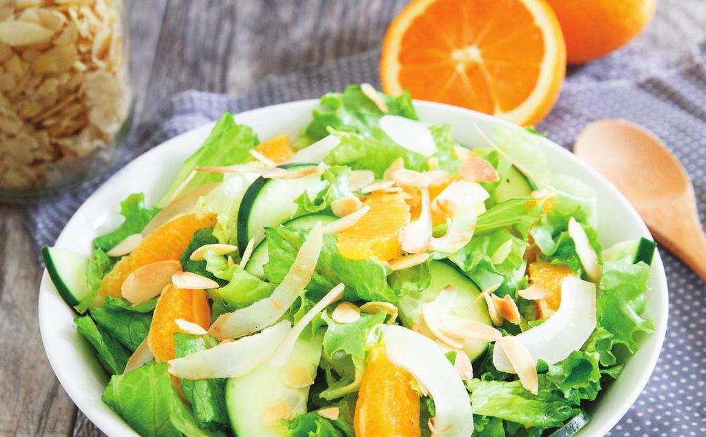 Coconut Tangerine Salad Serves 4 to 6. Prep time: 15 minutes.