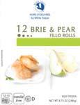 & Pear Fillo Rolls 12/12pc 50163 A traditional combination of Poached