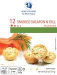 Smoked Salmon and Dill Cups 12/12pc 50168 12 savory flaky cups filled with