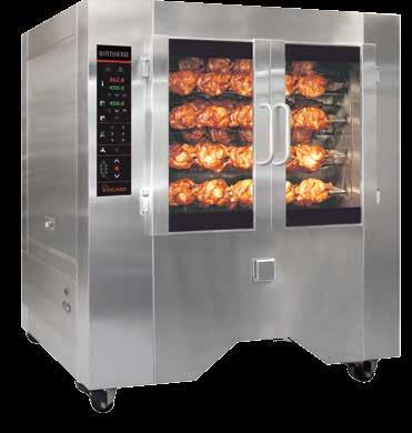 ROTISSERIE Model PR-60 WHY SHOULD YOU USE THE ROTISSERIE? UNSURPASSED QUALITY ROASTING The rotation is calculated so that the juice drips from one skewer to the next skewer directly below it.