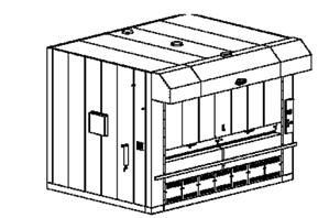 INDUSTRIAL SERIES (REVOLVING) MODEL T : T-6-36 T-6-42 T-6-48 T-8-48 T-8-56 T-8-64 T-10-60 T-10-70 T-10-80 MACHINE DIMENSIONS GENERAL INFORMATION Model Baking tray capacity 18 x 26 Shelf dimension #