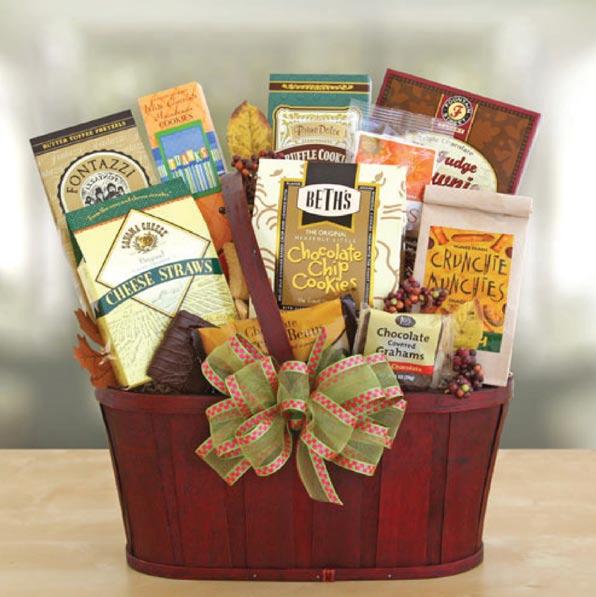 The Vegas Gourmet Snack Attack - $79 This fun-filled basket is stuffed with treats for serious midnight after the party snackers.