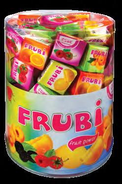 candies Product FRUBI TATTOO BARS IN JAR 100*6,7 g FRUBI CUBES
