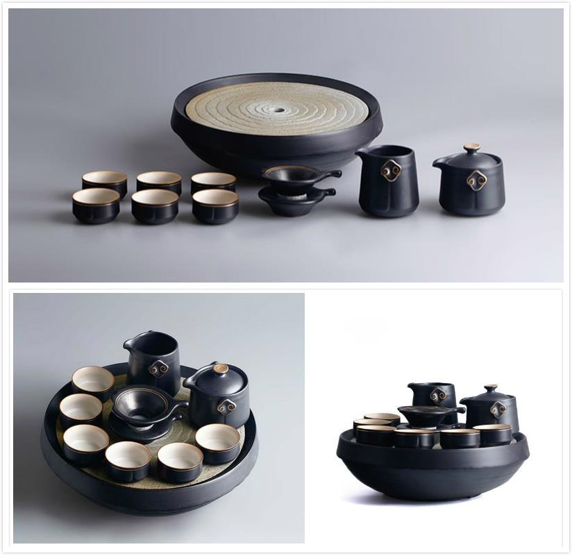 Chinese Gongfu Teapot---A set of Crude pottery teaware No:ZST1725 Price:100USD