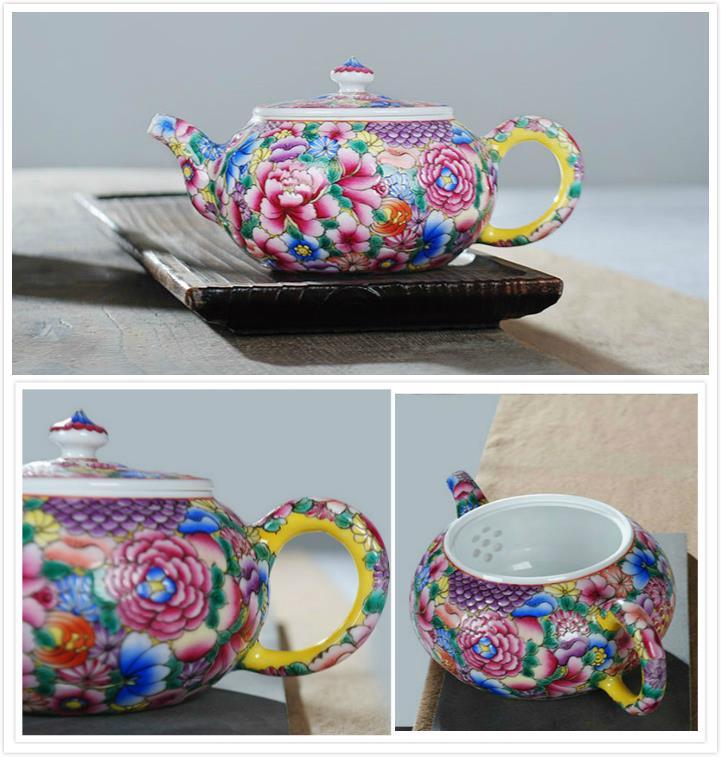 Chinese Gongfu Tea Set ---Enamel porcelain No:ZST1779