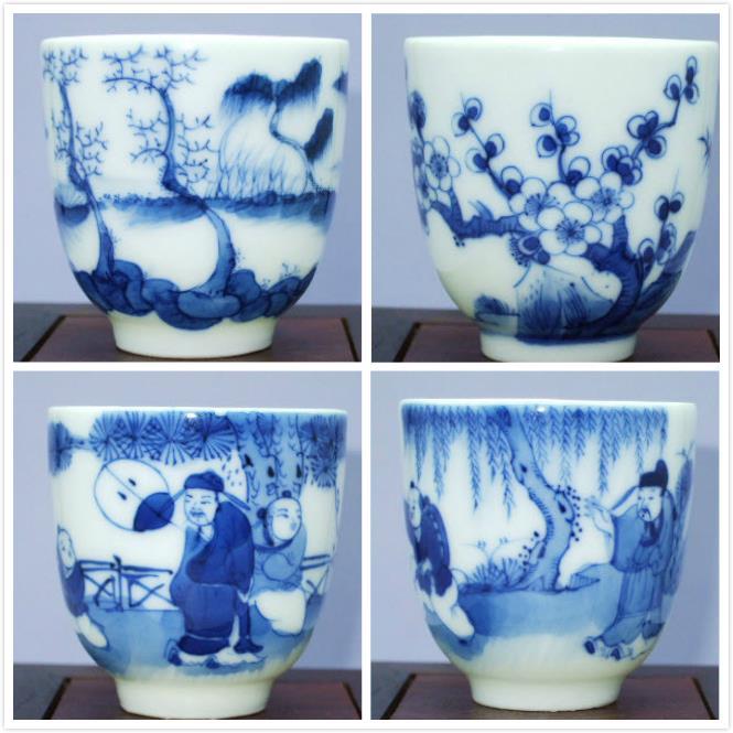 Chinese Gongfu Tea Set --- blue and white porcelain