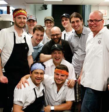 Curtis Duffy with his kitchen staff from