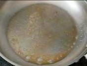 it hits the pan surface and quickly evaporates.