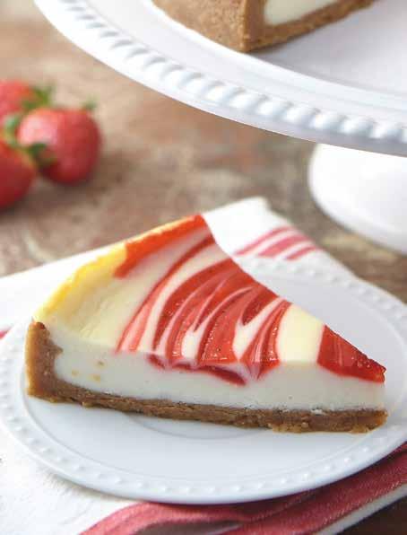 strawberry flavor, our Strawberry Swirl Cheesecake delivers a stunning taste