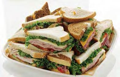 Deli Sandwiches $54.99 (serves 6-8), $89.99 (serves 10-12) We use all natural meats and locally sourced cheese and bread. Vegetarian options are presented on a separate tray.