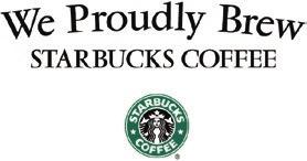 Branded Solutions Branded Display Merchandising & Logo Updates Starbucks introduced the "We Proudly Serve" logo in 2011. We officially retired the We Proudly Brew logo in 2015.