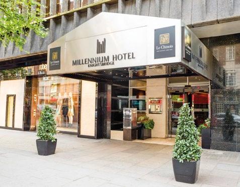 00 per person WELCOME Perfectly positioned in the heart of one of London s most popular districts, the four-star deluxe Millennium Hotel London Knightsbridge is as convenient as they come.