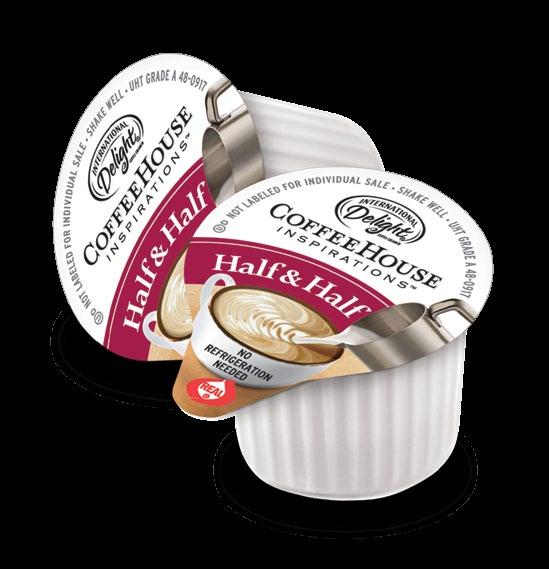 REAL DAIRY CREAMER SINGLES Rely on International Delight for Half & Half aseptic singles.