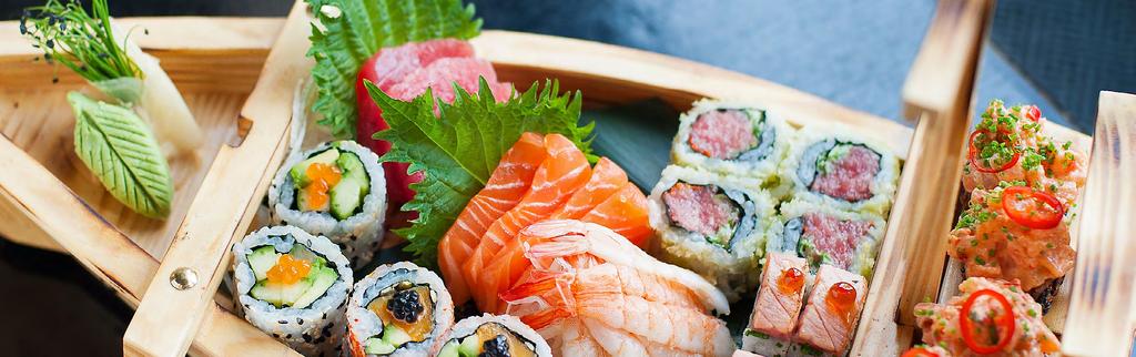 SUSHI SHARING PLATTERS Our sushi sharing platters are perfect for any occasion when ordering for a larger group