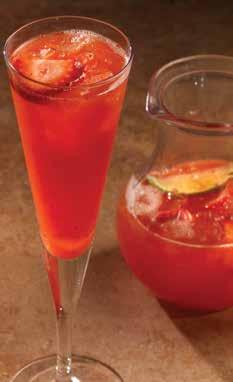 Fresh strawberry fusion mixture with Bacardi Dragon Berry rum, cranberry juice and amaretto.