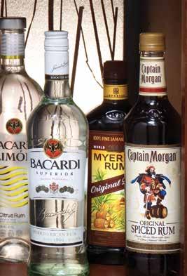 Bourbon, Blends & Whiskey selections Bushmills 82 cal. Crown Royal 80 cal. Jack Daniel s 84 cal. Jameson 86 cal.