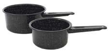 Stockpot with Steamer Insert F6209 4 Quart Black Pasta Pot with Drainer Insert F6141 7 1/3 Quart Black Bean Pot F6129 4 Quart Black Stew