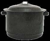 F6190 19 Quart Black Seafood Pot with Steamer/Drainer Insert