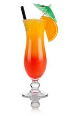 44. BAHAMA MAMA Glass: Hurricane Mixing Method: Shake & strain or blend Garnish: Pineapple flag Ingredients: 1 ½ oz.