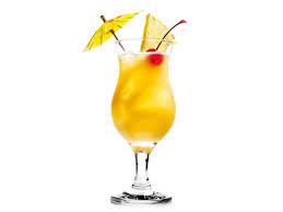 47. SCORPION Glass: Collins or hurricane Garnish: Pineapple flag Ingredients: 1 oz. light rum, ½ oz. brandy, ½ oz. orgeat, OJ, lemon juice, ½ oz. Bacardi 151 float 48.