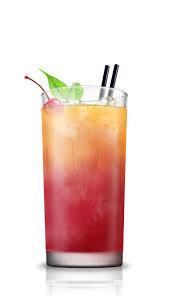 53. TEQUILA SUNSET Glass: Collins Garnish: Cherry Ingredients: 1½ oz. Tequila, OJ, ¾ oz. blackberry brandy 54. EL DIABLO Glass: Collins Garnish: Cherry Ingredients: 1½ oz. Tequila, ½ oz.