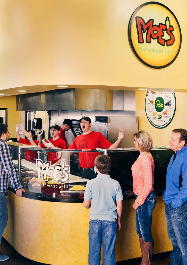 HOME OF THE POPULAR WELCOME TO MOE S! The first Moe s Southwest Grill restaurant opened in Atlanta, GA on December 1, 2000, offering burritos, tacos, quesadillas, nachos, salads and fajitas.