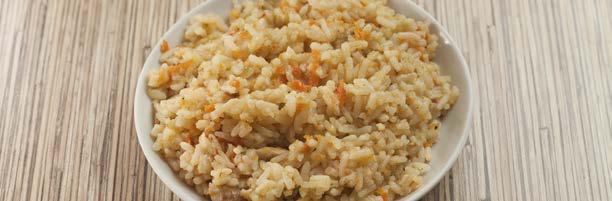 Carrot Brown Rice 50 77 2 tsp fresh thyme, or ½ tsp dried 1 tsp unsalted butter 1 cup carrots, grated 1 cup long-grain brown rice, rinsed and drained 2 ½ cups water Combine brown rice, water and salt