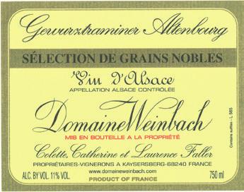 On the finish, sensations of dehydrated fruit followed by nuances of beeswax and spices. Gewürztraminer Vendanges Tardives 2008 TRIMBACH Very elegant and floral perfumes, in particular acacia.