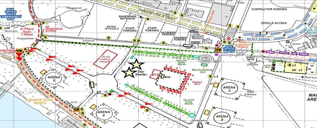 Draft Layout where the Scottish Food Village will be located* *Please note the below layout is subject to change as the planning process advances.