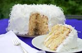 coconut layer cake 8 eggs 3/4 cup sugar substitute (such as granular Splenda) 1 tablespoon coconut extract 2/3 cup soy powder or sifted soy flour 1 teaspoon baking powder 1/2 cup unsalted butter,
