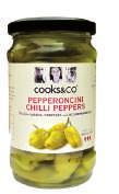 59 5060016800815 05060016820813 CC133 Cooks&Co Pepperoncini Chilli Peppers 6 x 280g Jar