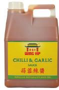 Bottle 8888118630829 18888118630826 WY208 Wing Yip Chilli & Garlic Sauce 2 x 2 litre Plastic