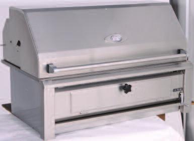 CHARCOAL BUILT-IN SERIES LUXOR 30 BUILT-IN GRILL (AHT-30CHAR-BI) <304 Stainless Steel construction <Crank lift to