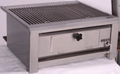 LUXOR 42 BUILT-IN GRILL <304 Stainless Steel construction <Crank lift to   Stainless Steel rod cooking grills