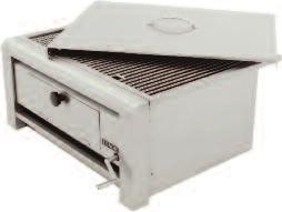 (AHT-42CH-LD) CHARCOAL OPEN TOP COVER Stainless Steel cover for open top charcoal grill.