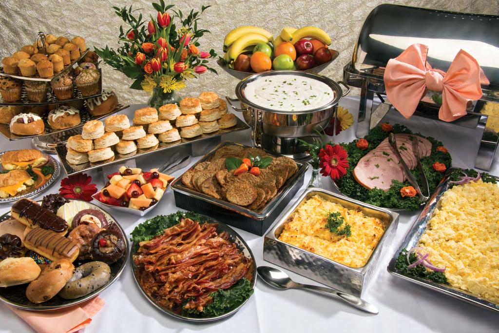 BREAKFAST BUFFET YOUR WAY Choose from: PICK 4 $8/person Scrambled Eggs PICK 5 $9/person Biscuits & Gravy PICK 6 $10/person Egg Casserole Assorted Rolls &