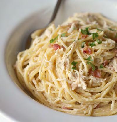 Slow-Cooker Bacon-Ranch Chicken and Pasta lb chicken breasts 6 slices bacon, cooked and diced to cloves garlic, finely chopped package ( oz) ranch dressing and seasoning mix can (0.