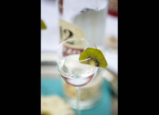 Get Creative Ouzo glasses garnished with a