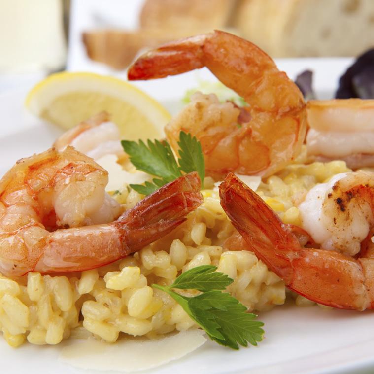 PAIRS WITH SEAGLASS CHARDONNAY SAUTÉED SHRIMP WITH CRÈME FRAÎCHE and MEYER LEMON RISOTTO Ingredients 1 lb. large shrimp, peeled and deveined 3 tbs.