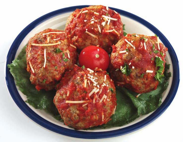 hand rolled Italian meatballs Large, family style meatballs made from our own