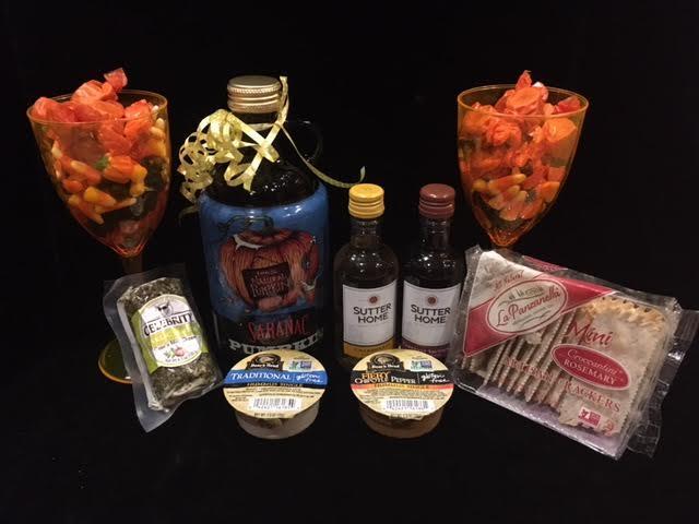#11 Wine and Cheese Donated by Marianne Scherl Saramac Pumpkin Ale; Sutter Home Chardonnay; Sutter Home Cabernet